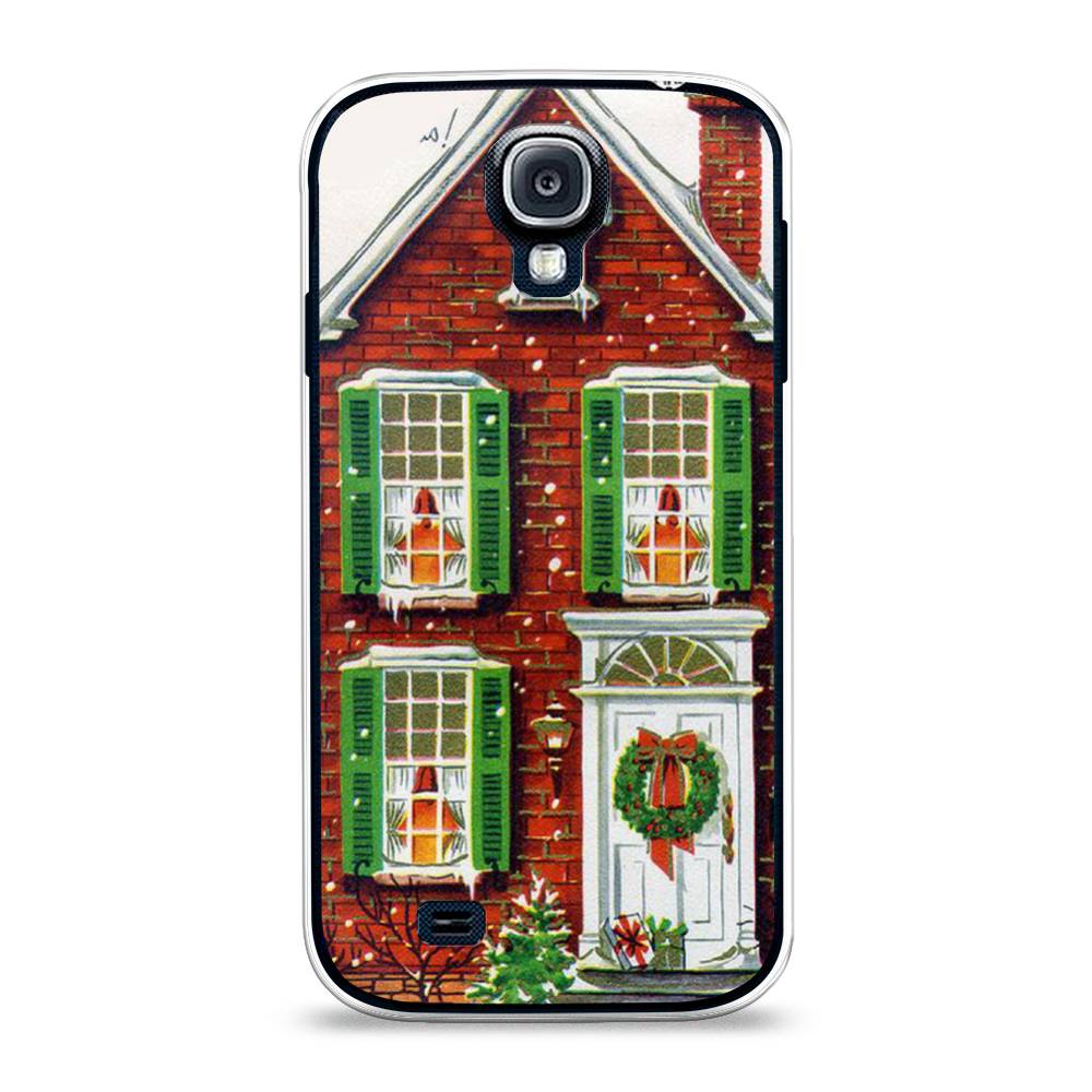 

Чехол на Samsung Galaxy S4 "Рождественский дом", Зеленый;красный;белый, 23950-5