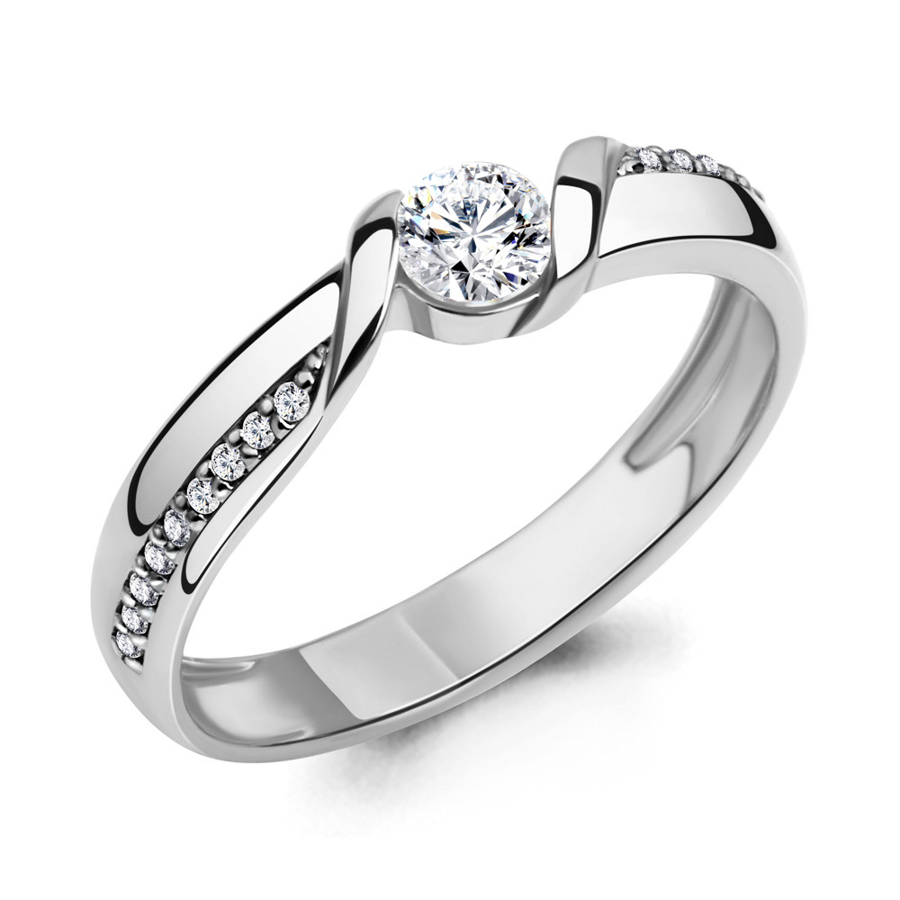 

Кольцо из серебра с фианитом Aquamarine Aquamarine 665491А_925_р р. 18, 665491А_925_р