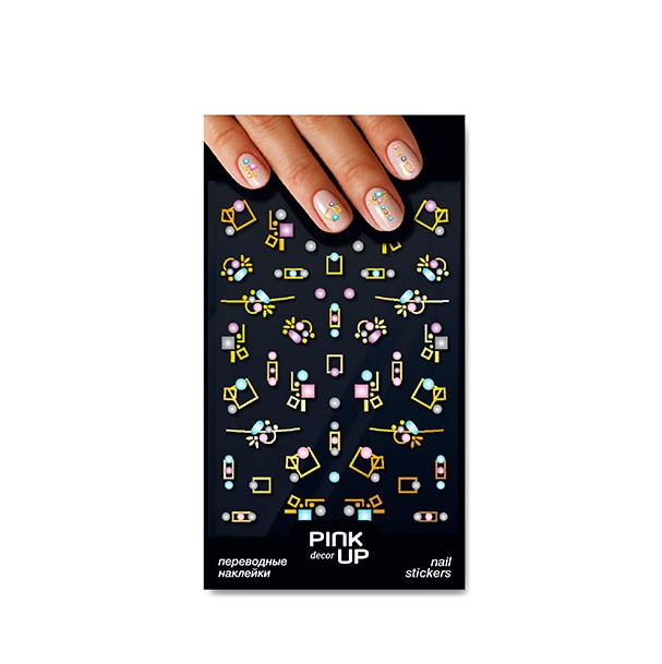 

Наклейки для ногтей Pink Up Decor Nail Stickers переводные, 886, 3 г, Разноцветный