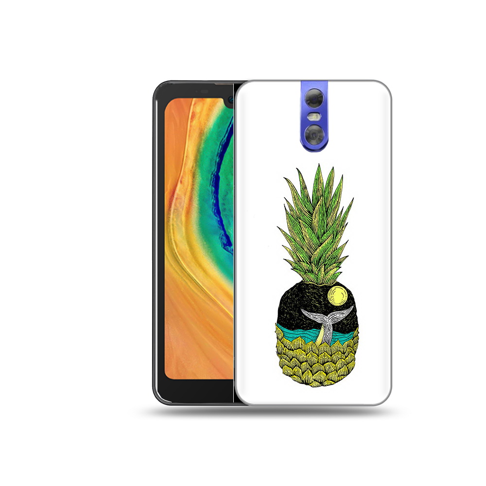 

Чехол MyPads Tocco для Doogee BL7000 ананас с китом, Прозрачный, Tocco