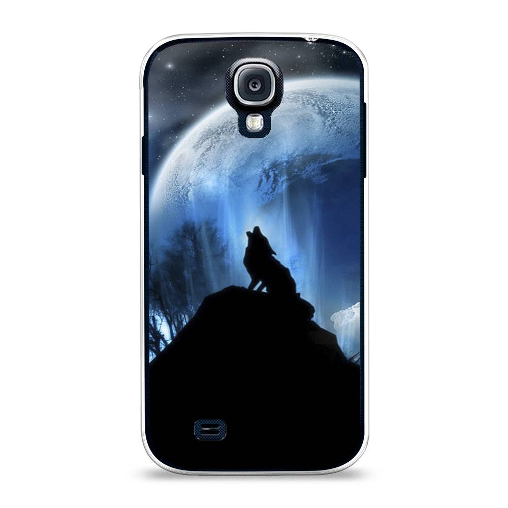 

Чехол на Samsung Galaxy S4 "Волк 2", Синий;черный;белый, 23950-1