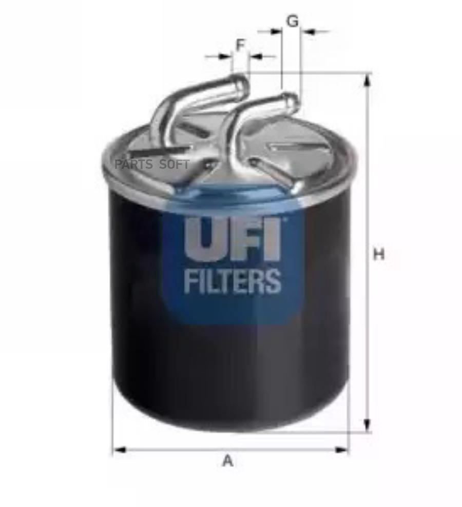 

Фильтр Топл.Mercedes W169,203,211,164,221 160-420 Cdi 2003=> UFI арт. 2443600