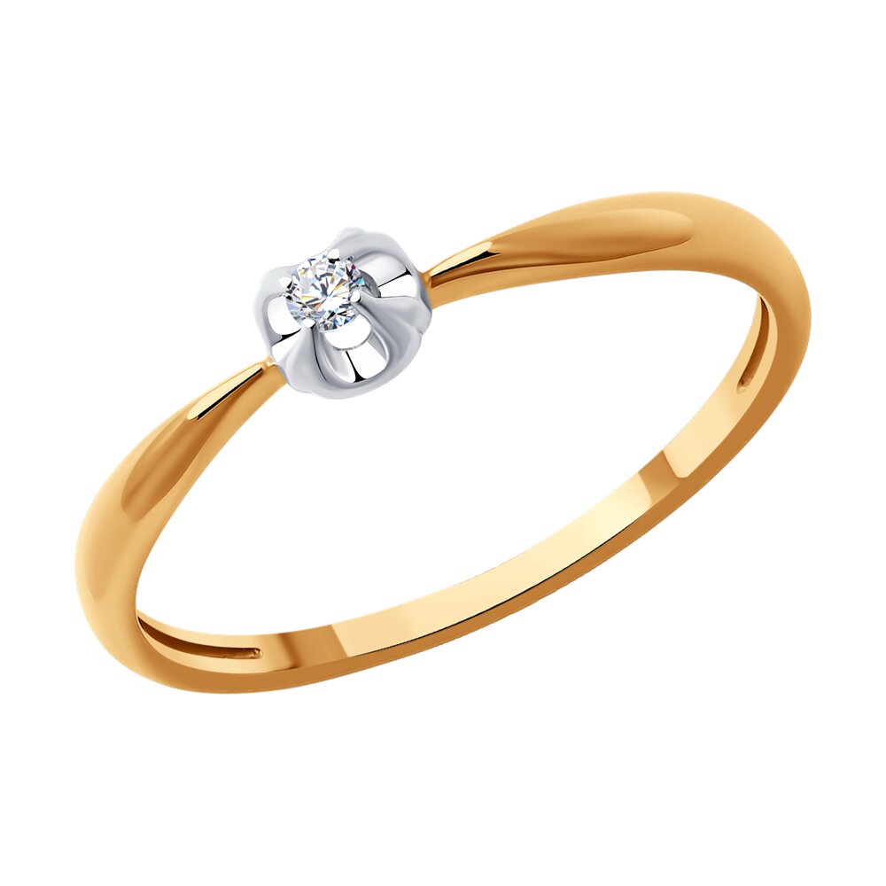 

Кольцо из золота р. 17 Diamant 51-210-01861-1, бриллиант, 51-210-01861-1
