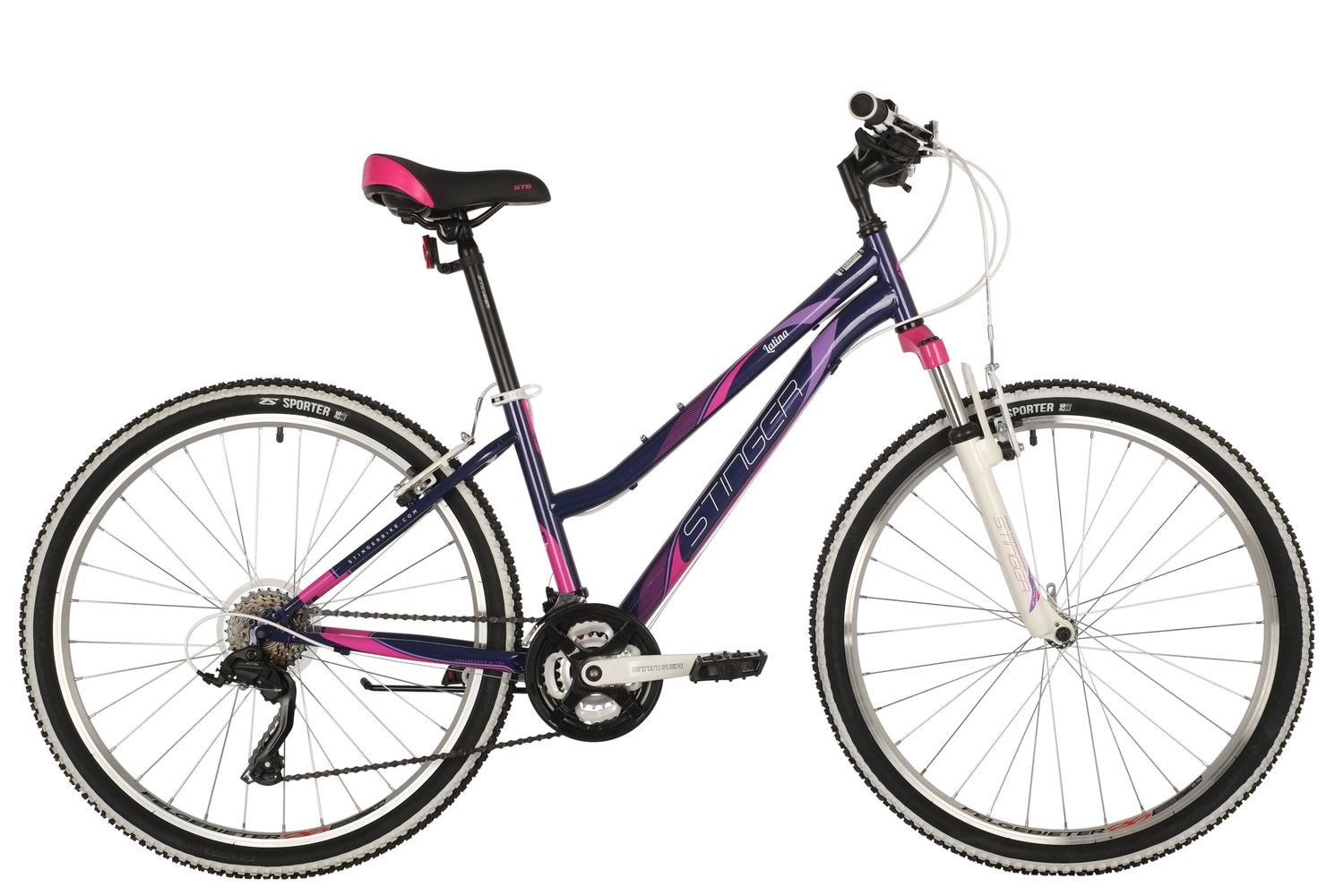 фото Велосипед stinger latina 26 microshift 2021 17" фиолетовый