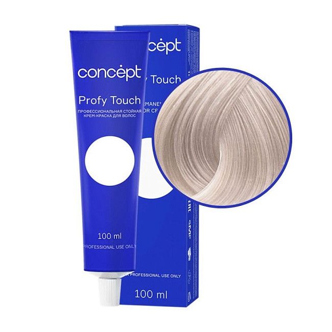 Крем-краситель для волос Concept Profy Touch 12.16 светлый нежно-сиреневый, 100 мл стойкая крем краска concept profy touch 4 0 100 мл