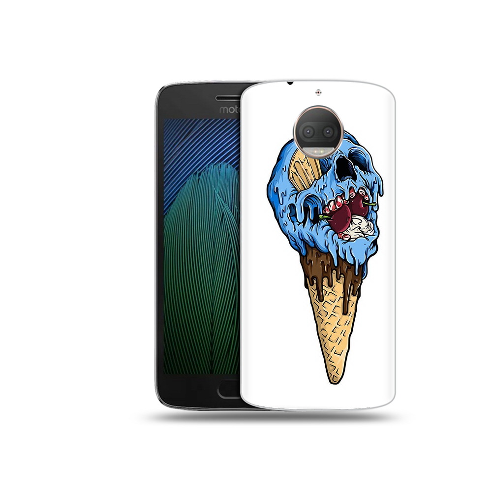 

Чехол MyPads Tocco для Motorola Moto G5S Plus мороженное череп (PT75337.377.484), Прозрачный, Tocco
