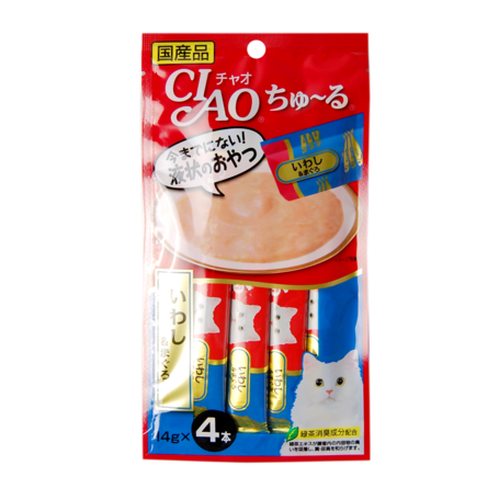 фото Лакомство для кошек inaba соус, тунец, сельдь, 4 шт, 70 г