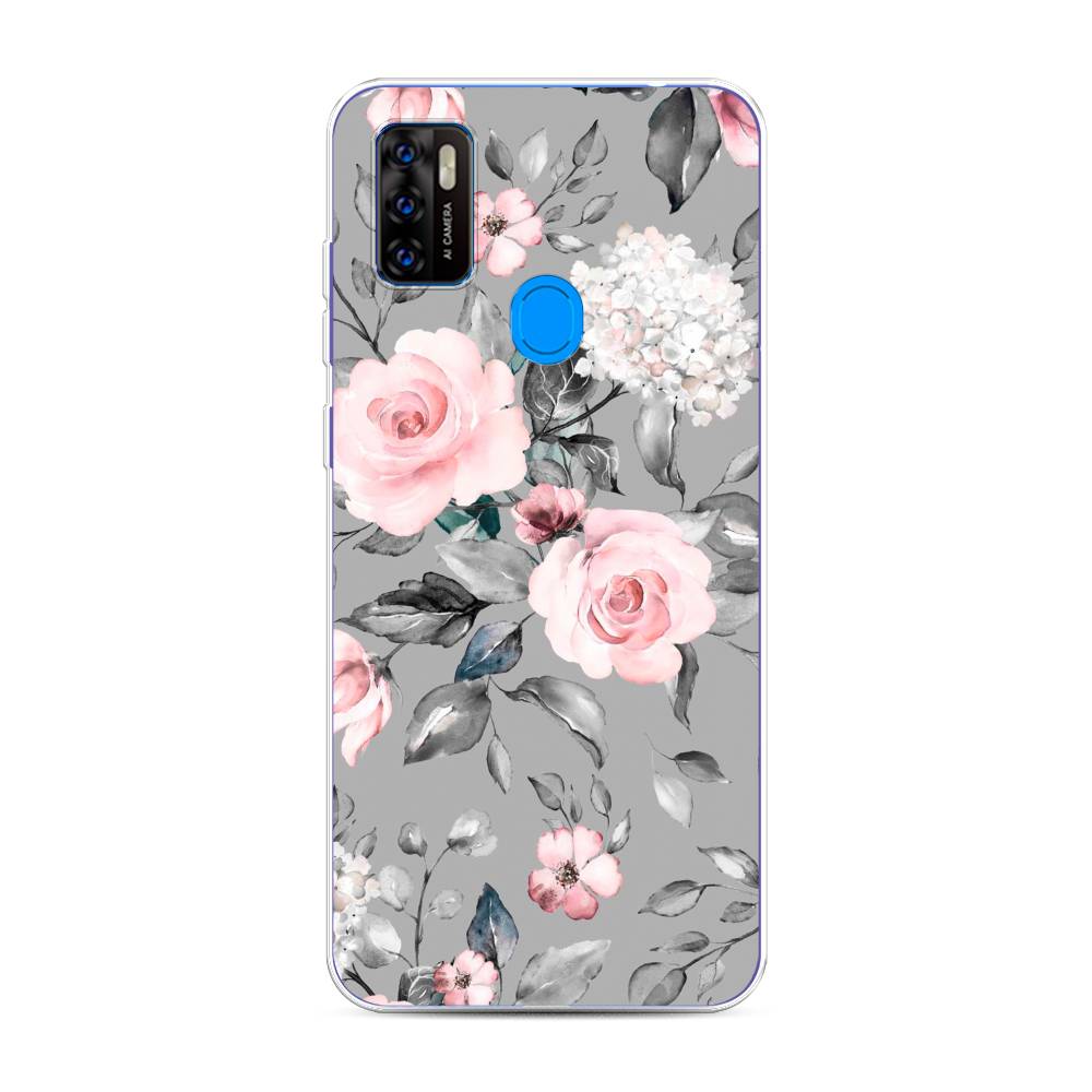 

Чехол Awog "Розы на сером" для ZTE Blade A7s 2020, 133950-8