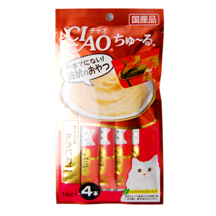 

Лакомство для кошек INABA соус, тунец, лосось, 4 шт, 70 г, ЧАО ЧУРУ