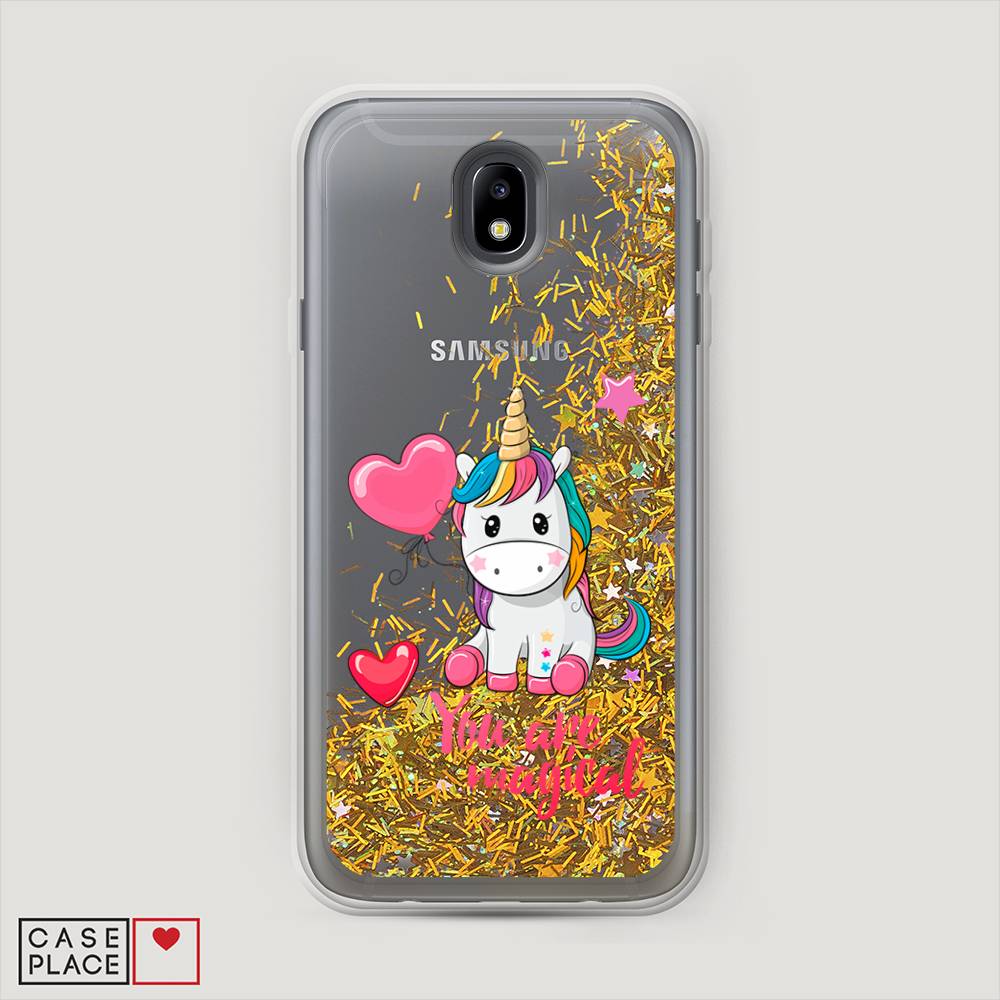 

Чехол Awog на Samsung Galaxy J7 2017 / Самсунг J7 2017 "Волшебная единорожка", Розовый;серый, 23190-1