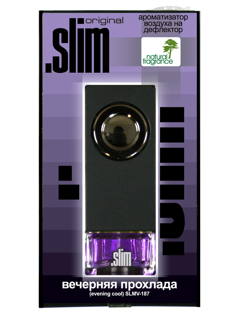

Ароматизатор на дефлектор ".SLIM" Вечерняя прохлада (8 мл.) KGSLMV-187