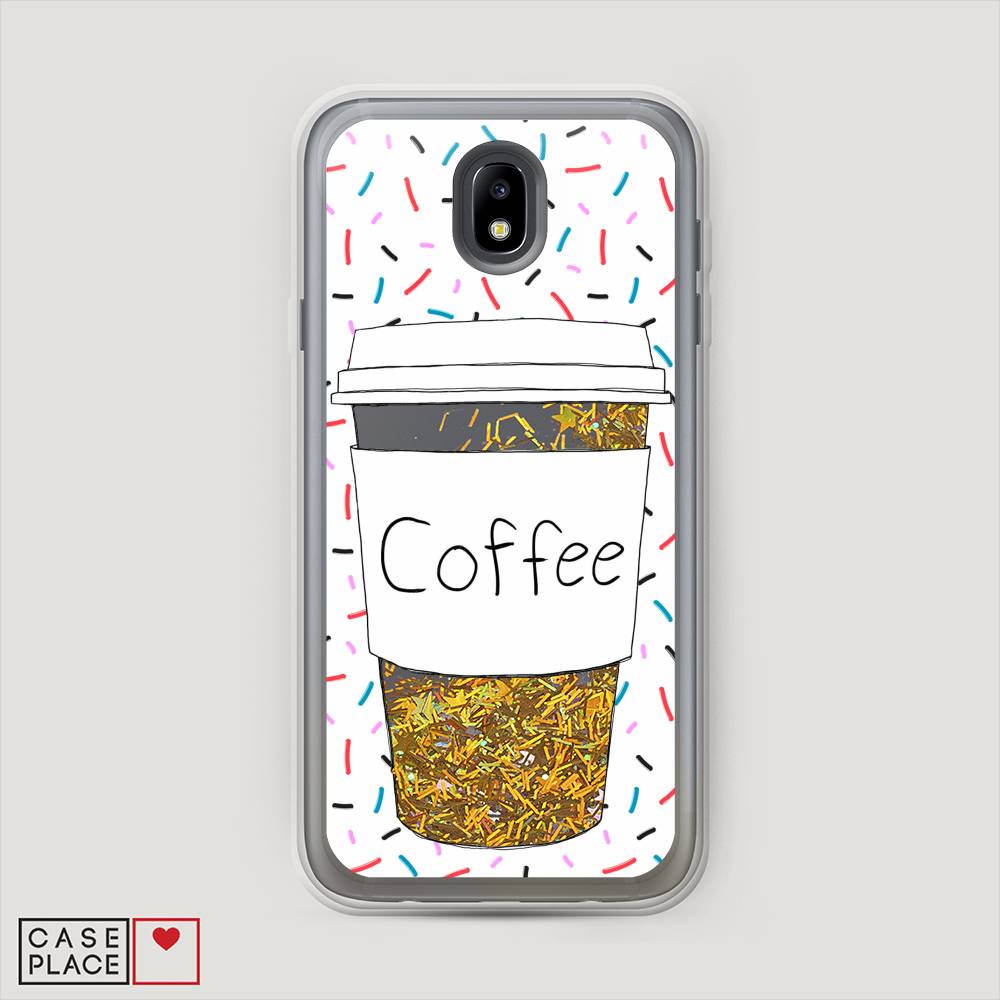 фото Чехол awog "coffee прозрачный стакан" для samsung galaxy j7 2017