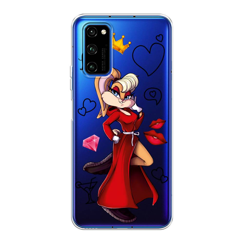 

Чехол на Huawei Honor V30 Pro "Rich Lola Bunny", Красный;бежевый;оранжевый, 611450-6