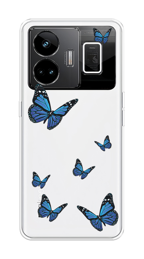 

Чехол на Realme GT Neo 5 5G/Realme GT3 "Blue butterflies", Синий;черный, 2513750-1