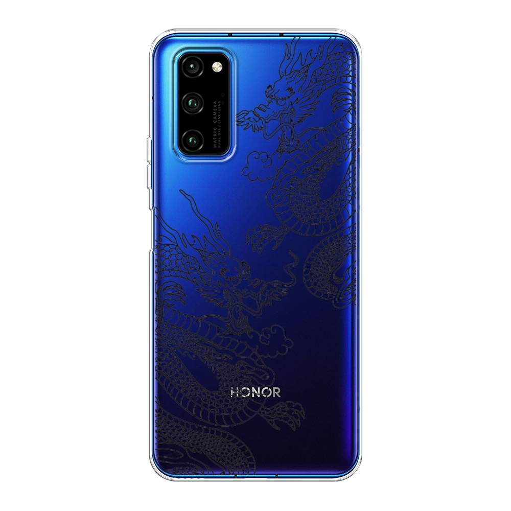 

Чехол на Huawei Honor V30 Pro "Два китайских дракона", Серый;черный, 611450-1