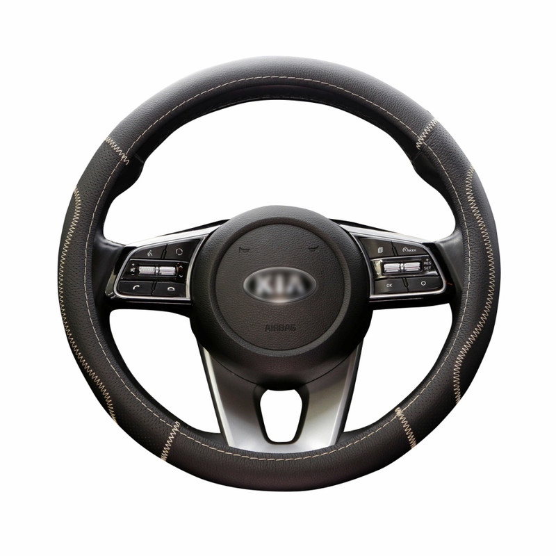 Оплетка модельная CLIM ART Kia Ceed, кожа натуральная, Черный