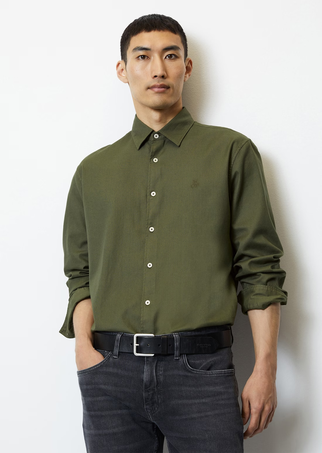 

Рубашка мужская Marc O’Polo 328736242118 хаки 2XL, 328736242118