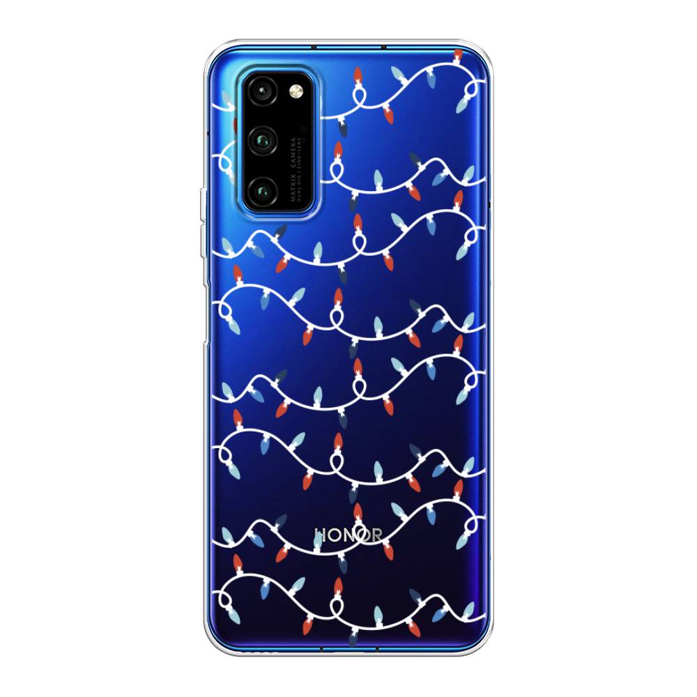 

Чехол на Huawei Honor V30 Pro "Разноцветная гирлянда", Белый;красный;синий, 611450-5