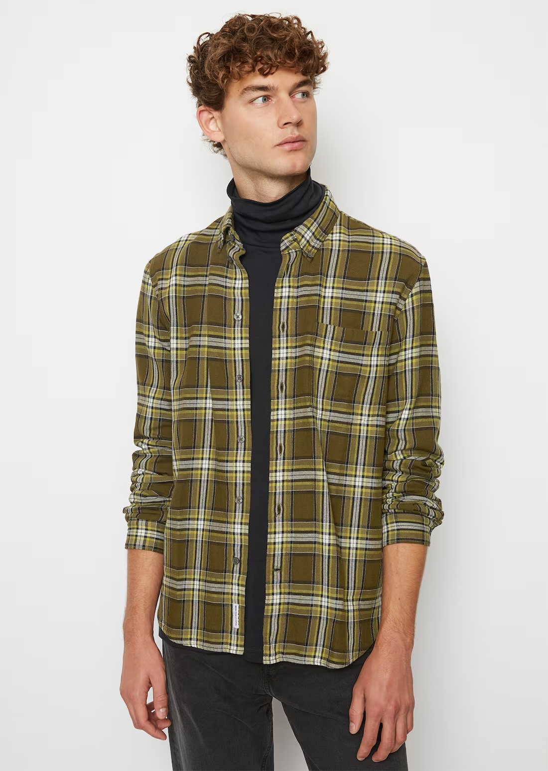 

Рубашка мужская Marc O’Polo 371101542248 хаки 2XL, 371101542248