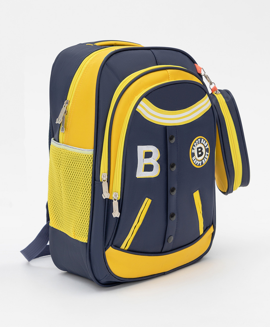 Рюкзак Button Blue 222BBBS21010000 школьный с карманами разноцветный