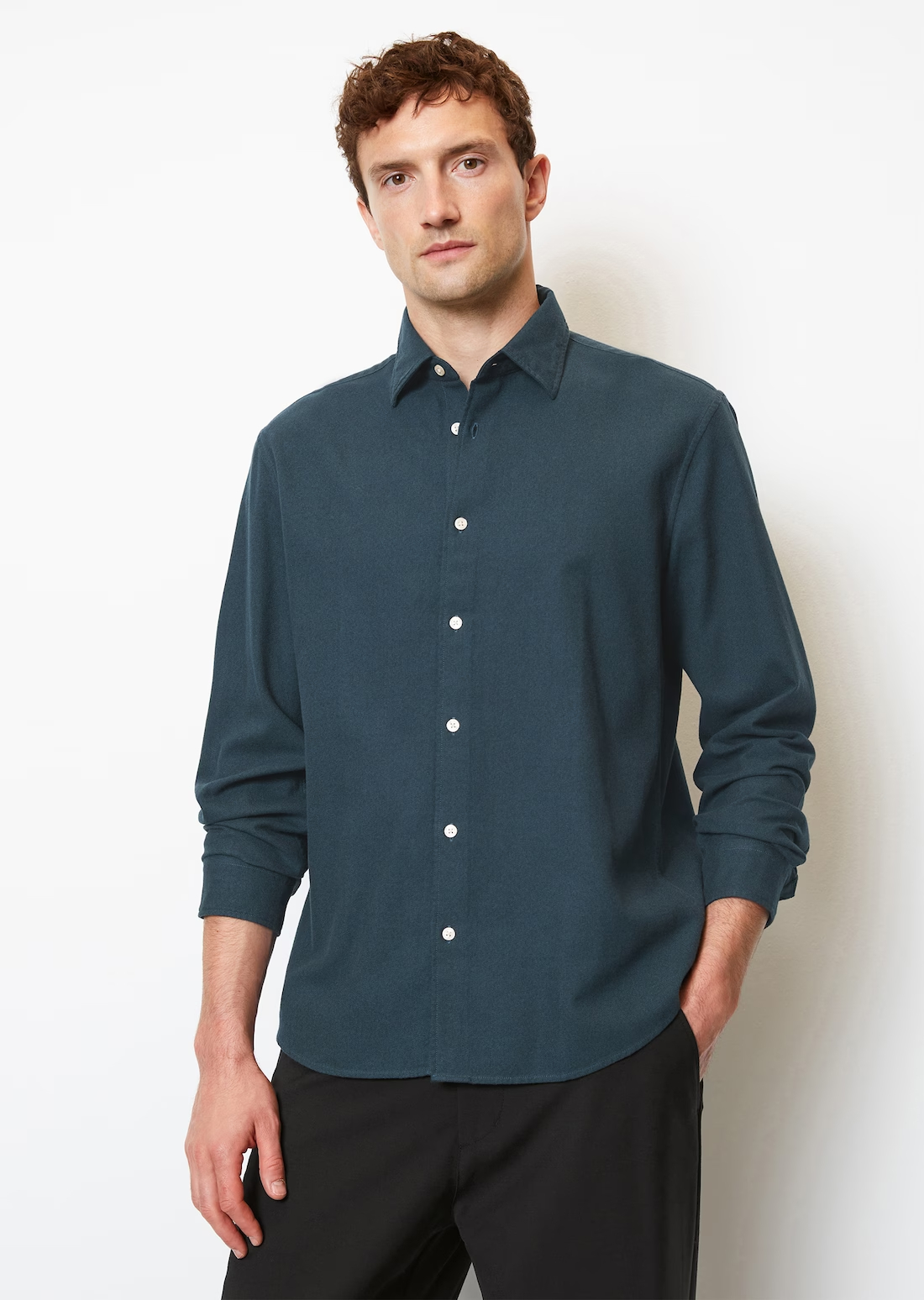 Рубашка мужская Marc O’Polo 330732342118 синяя XL