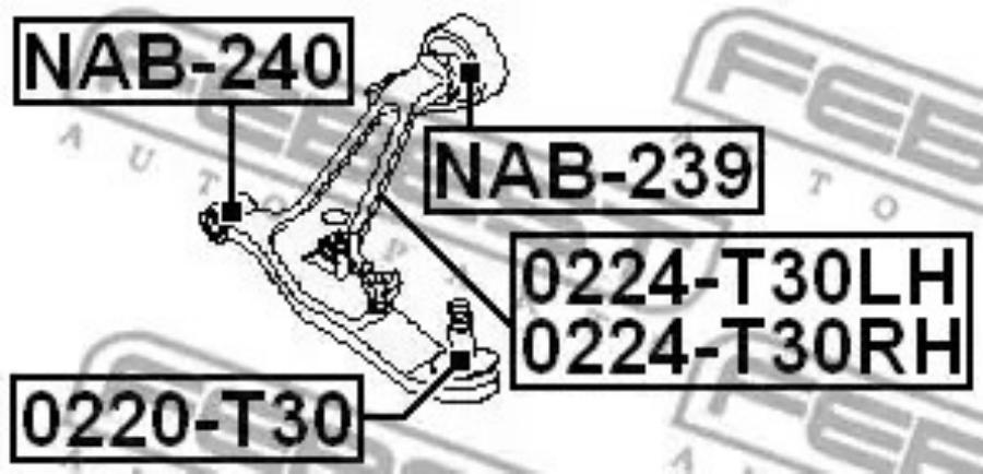 

Рычаг подвески Febest 0224T30RH