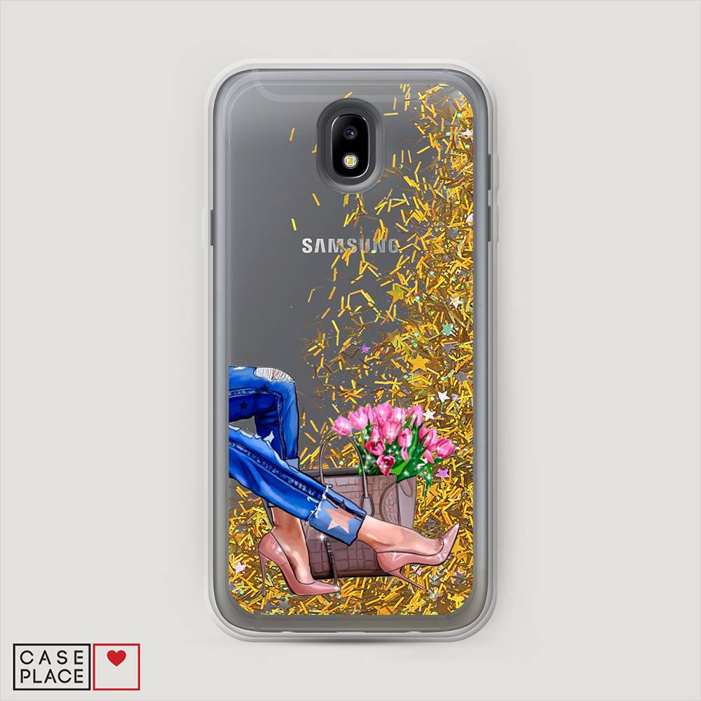 

Чехол Awog на Samsung Galaxy J7 2017 / Самсунг J7 2017 "Каблучки", Голубой;коричневый;розовый, 23190-1