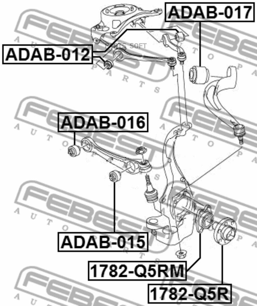 Сайлентблок Febest ADAB012 100055523677