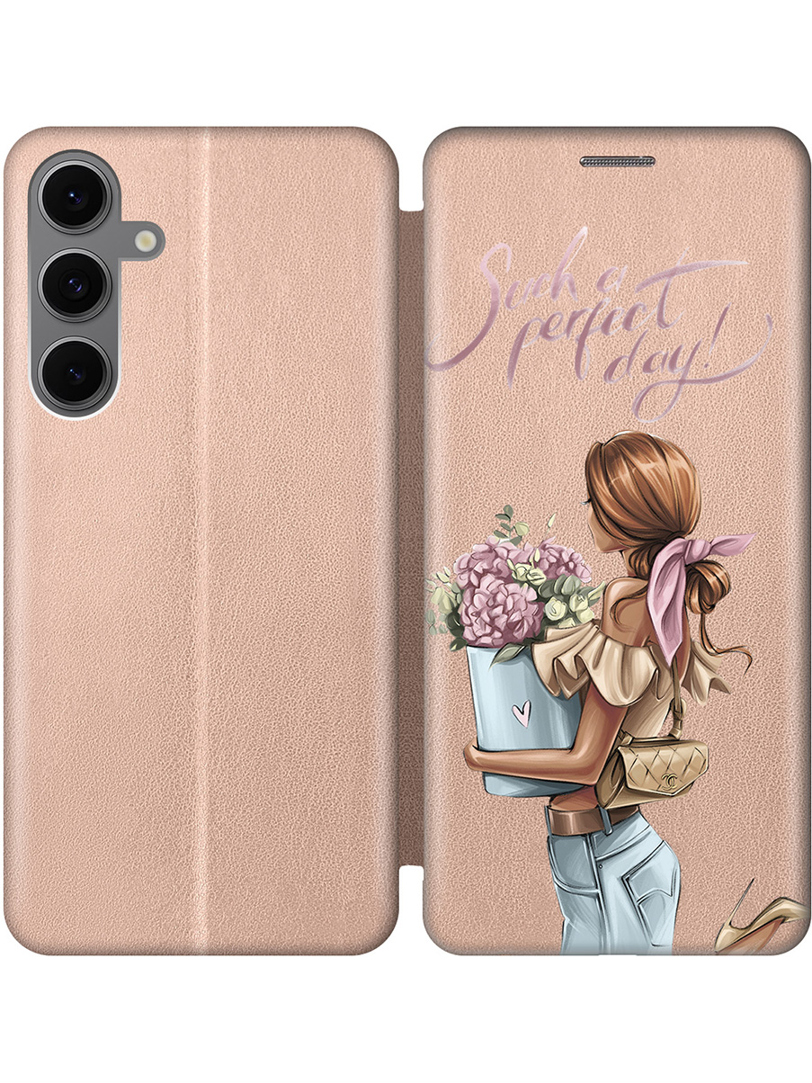 

Чехол-книжка на Samsung Galaxy S24 FE с принтом "Какой прекрасный день" золотой, Золотистый;прозрачный;голубой;розовый, 786718175