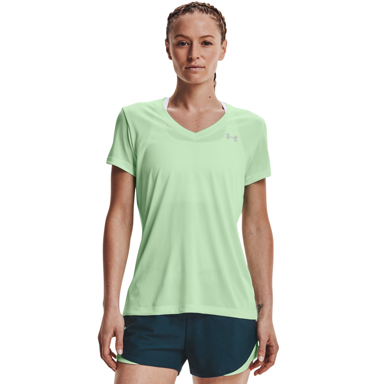 фото Футболка женская under armour 1258568-335 зеленая xs