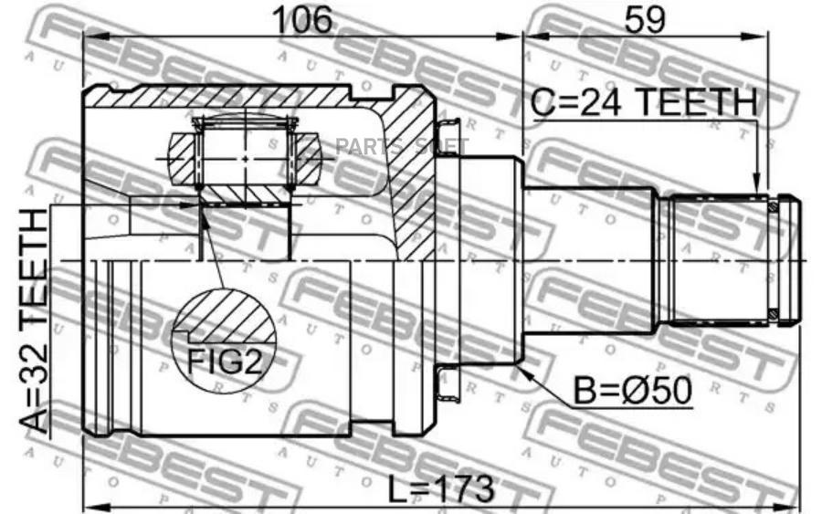 

Шрус Febest 0111CDT220LH