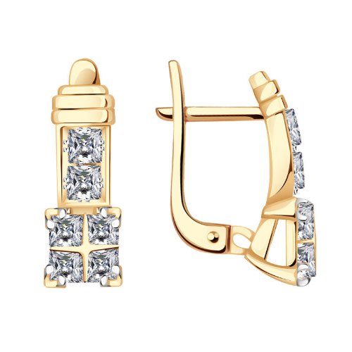 

Серьги из желтого золота Александра кл3653а-62, фианит, кл3653а-62