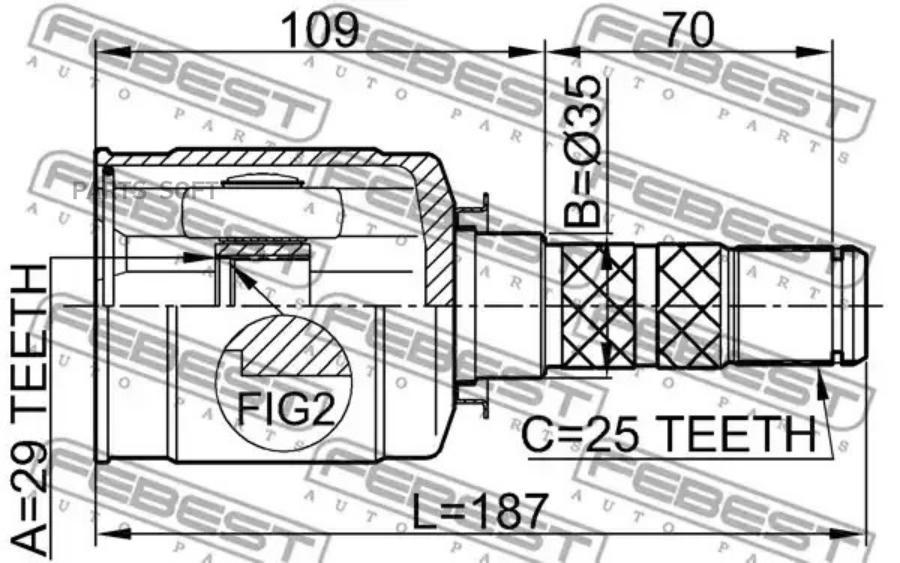 

Шрус Febest 0811B9