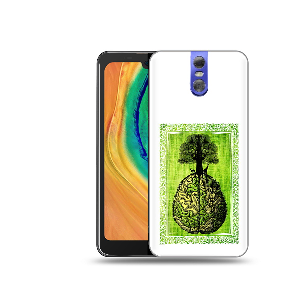 

Чехол MyPads Tocco для Doogee BL7000 абстракция здоровый мозг, Прозрачный, Tocco