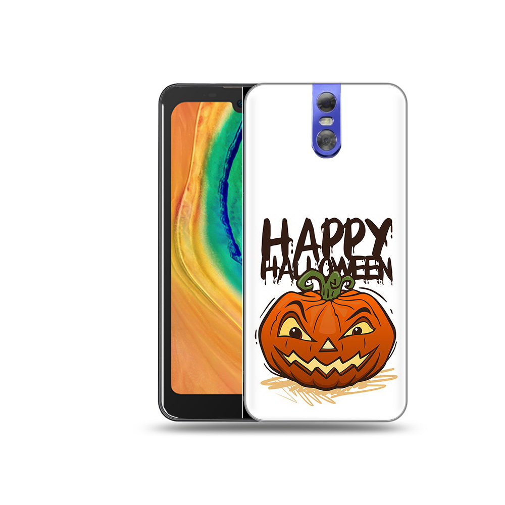 

Чехол MyPads Tocco для Doogee BL7000 Хэллоуин счастливый, Прозрачный, Tocco