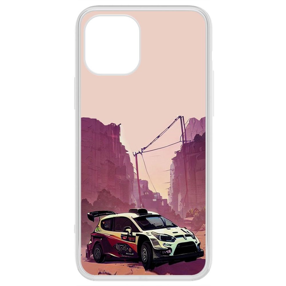

Чехол-накладка Krutoff Clear Case Гоночный каньон для iPhone 12, Прозрачный