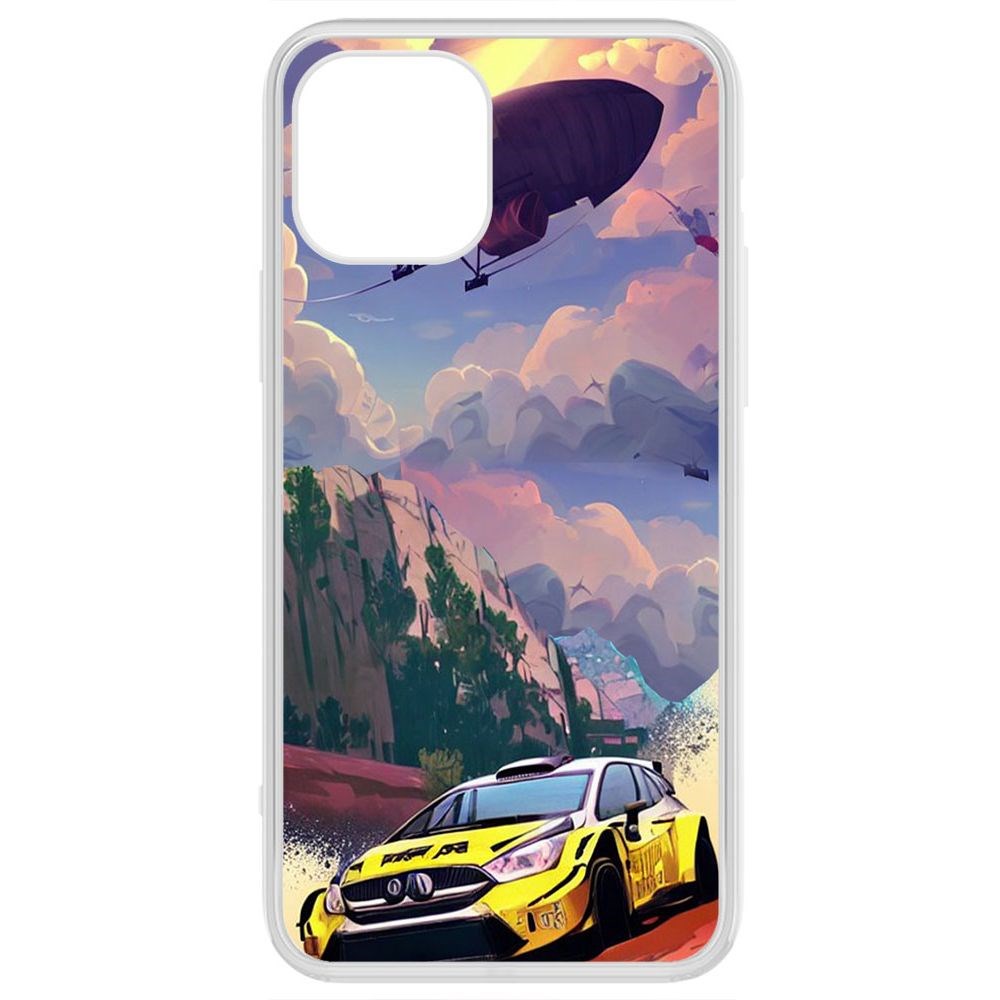 

Чехол-накладка Krutoff Clear Case Гонка для iPhone 12, Прозрачный