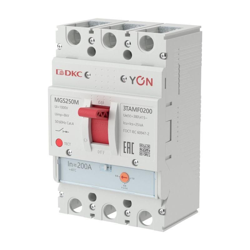 

Выключатель автоматический MGS250 3P 160-200A 36kA YON MGS250N-3TAMF0200