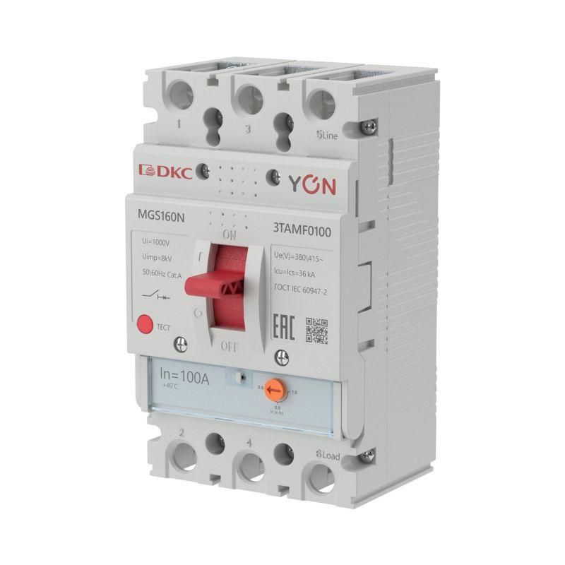 

Выключатель автоматический MGS160 3P 80-100A 36kA YON MGS160N-3TAMF0100
