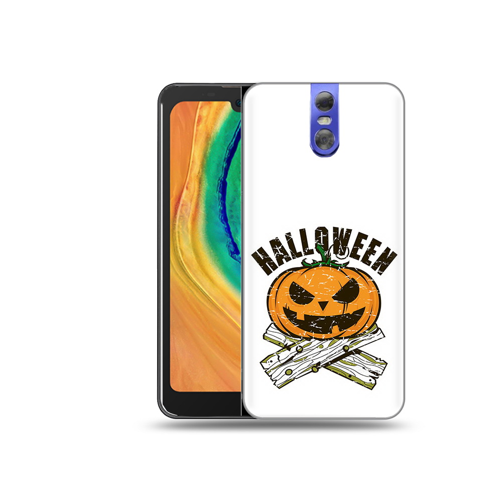 

Чехол MyPads Tocco для Doogee BL7000 Хэллоуин доски тыква, Прозрачный, Tocco