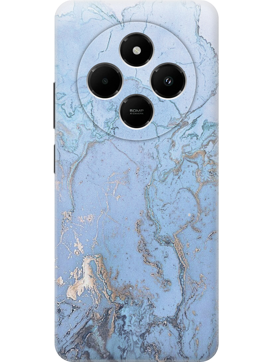 

Силиконовый чехол на Xiaomi Redmi 14C / Poco C75 с принтом "Голубой мрамор", Прозрачный;голубой;золотистый, 786715731