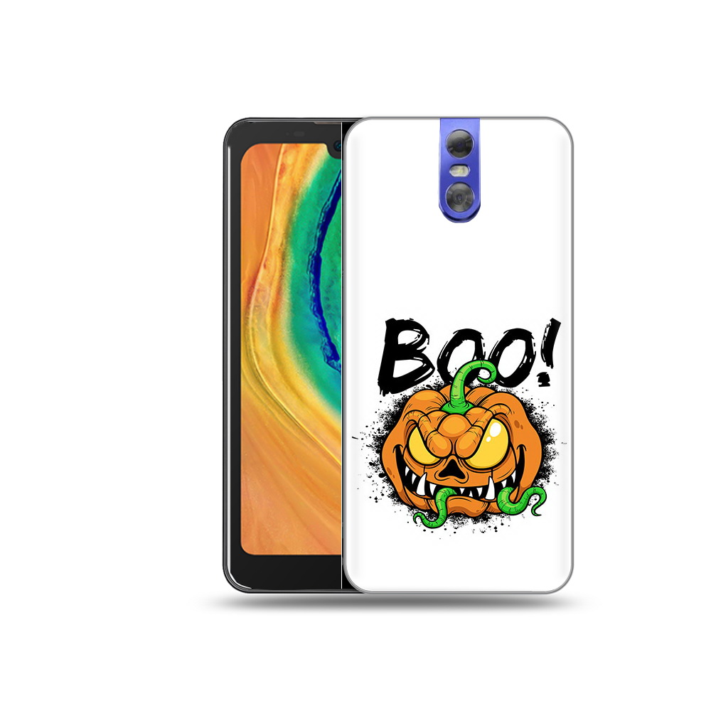 

Чехол MyPads Tocco для Doogee BL7000 Хэллоуин бу, Прозрачный, Tocco