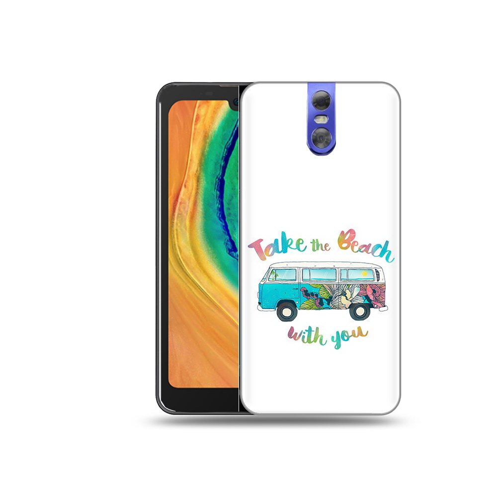 

Чехол MyPads Tocco для Doogee BL7000 Хиппи автобус, Прозрачный, Tocco