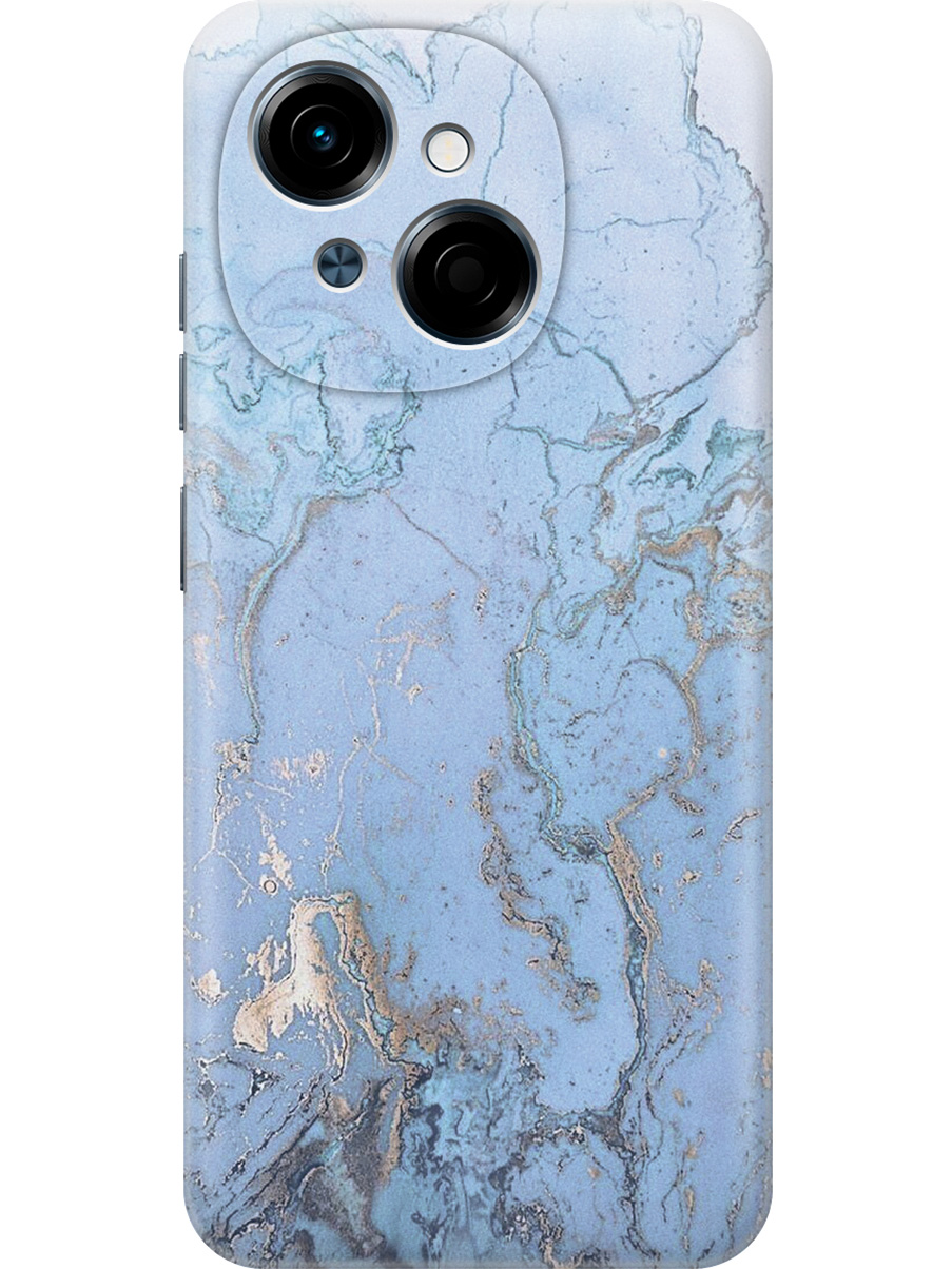

Силиконовый чехол на Tecno Spark Go 1 / Pop 9 с принтом "Голубой мрамор", Прозрачный;голубой;золотистый, 786716931