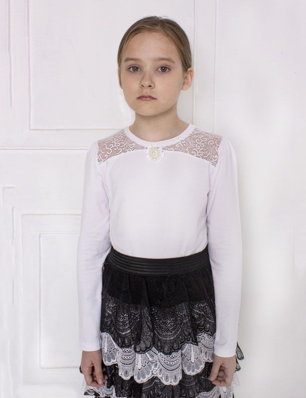 

Джемпер детский Basia Л3166, белый, 158, Л3166