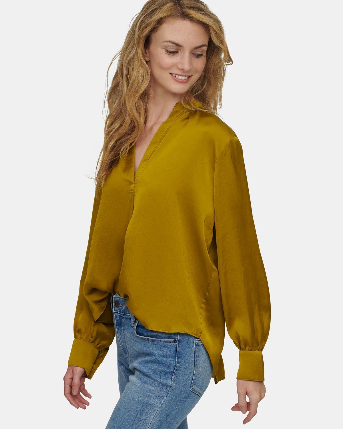 

Блуза женская DKNY P0HA66EL желтая XS, P0HA66EL