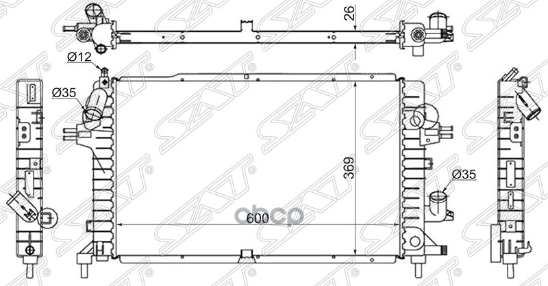 

Радиатор OPEL ASTRA H 1.3TD1.7TD1.9TD 2005-2010 OPEL ZAFIRA B 1.7TD1.9TD 20 SAT SGOP000604