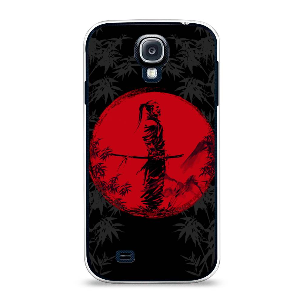 

Чехол на Samsung Galaxy S4 "Самурай на красном фоне", Черный;красный;серый, 23950-4