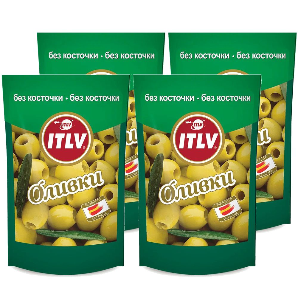 фото Оливки itlv без косточки, дой-пак, 195 г*4 шт