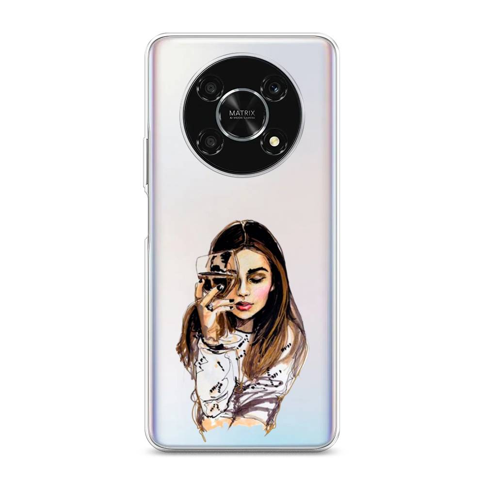 

Чехол Awog для Honor X9 5G "Девушка с бокалом", 6109750-7